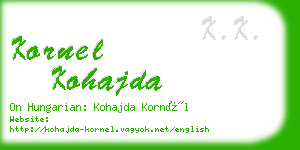 kornel kohajda business card